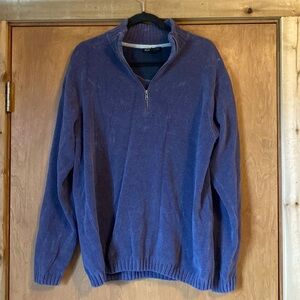 Weatherproof dark purple quarter zip sweater